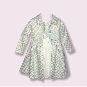 New* three piece dress and jacket set! Size: 5 little girls! (both pieces)